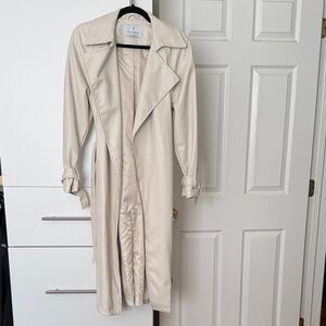 Stradivarius Light Beige Trench Coat - Women Jackets & Coats